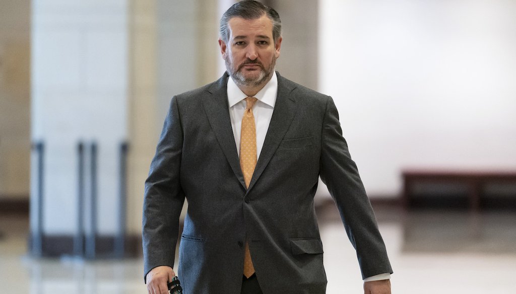 Sen. Ted Cruz, R-Texas, arrives for a closed-door briefing on Afghanistan on Capitol Hill in Washington, Feb. 2, 2022. (AP)