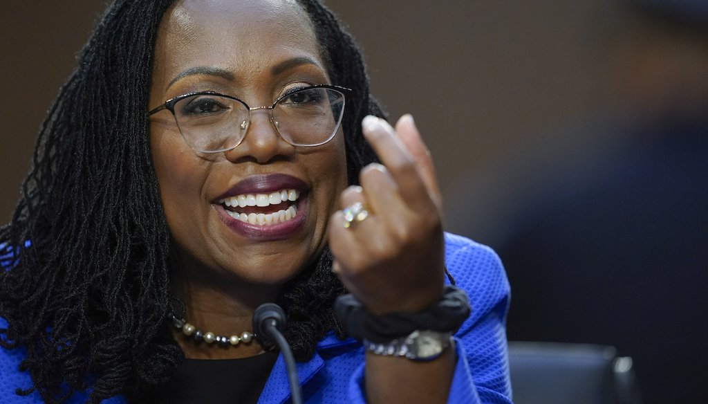 Supreme Court nominee Ketanji Brown Jackson testifies during her Senate Judiciary Committee confirmation hearing on Capitol Hill in Washington, March 23, 2022. (AP)