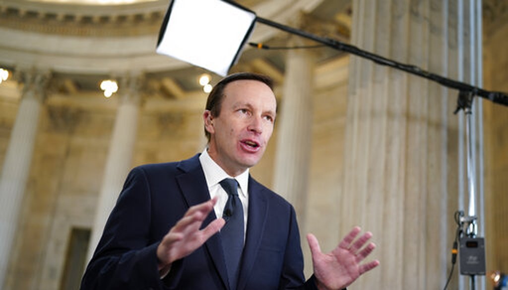 Sen. Chris Murphy, D-Conn., speaks during a morning television interview, on May 25, 2022, in Washington, D.C. (AP)