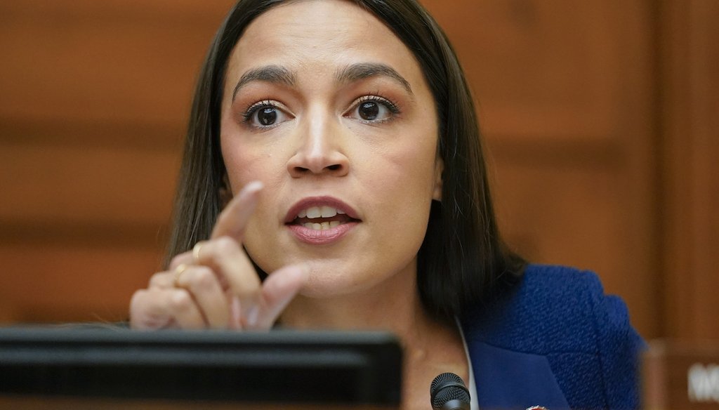 Rep. Alexandria Ocasio-Cortez, D-N.Y., speaks during a House Committee on Oversight and Reform hearing on gun violence on Capitol Hill, June 8, 2022. (AP)