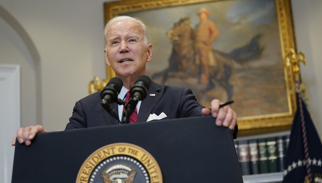 President Joe Biden discusses border security Jan. 5, 2023, in the White House’s Roosevelt Room. (AP)