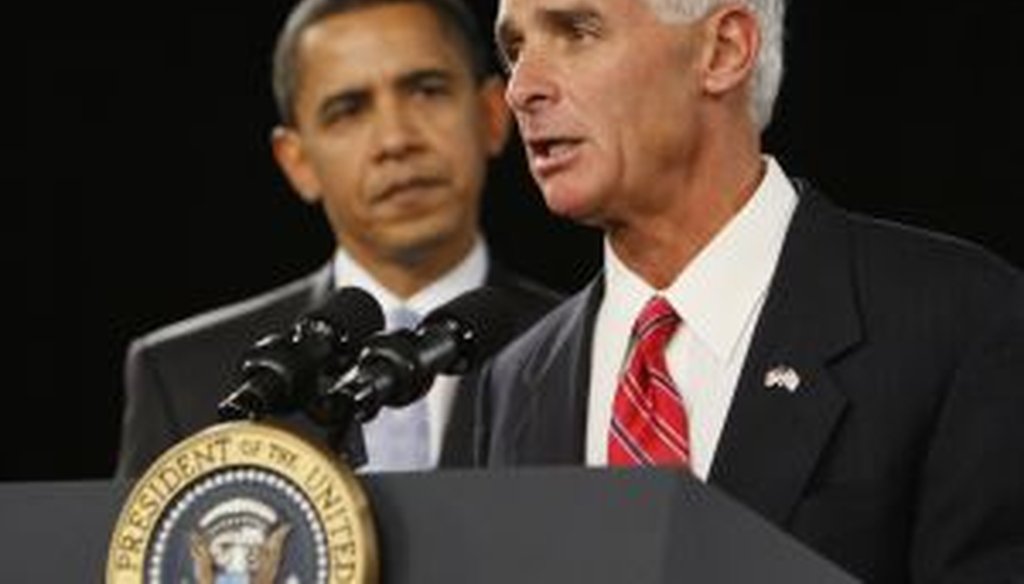Charlie Crist supported the stimulus in 2009.