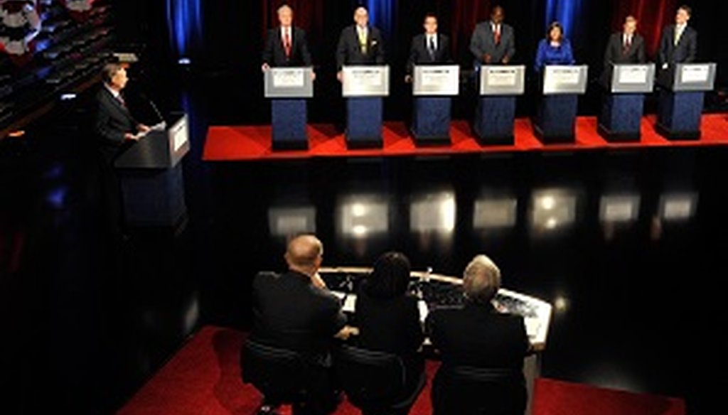 Republican candidates for U.S. Senate debated in Georgia on May. 11 in Atlanta. (AP Photo)