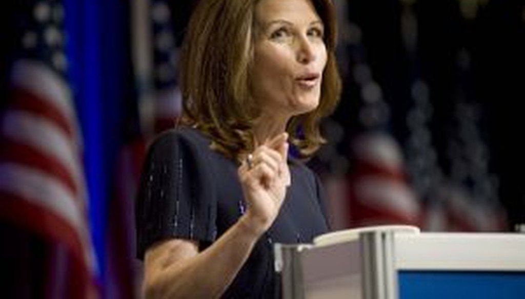 We look at Michele Bachmann's record with the Truth-O-Meter and find all Falses and Pants on Fires