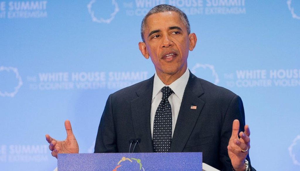 President Barack Obama speaks at the White House Summit to Counter Violent Extremism at the State Department on Thursday. (AP)