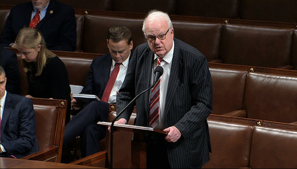 U.S. Rep. Jim Sensenbrenner, R-Wis., speaks as the House of Representatives debates the articles of impeachment against President Donald Trump at the Capitol in Washington, Dec. 18, 2019. (AP)