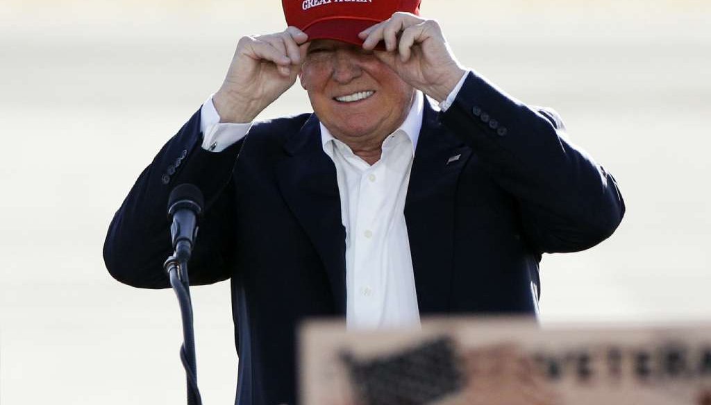 Republican Donald Trump campaigned in Sacramento on June 1, 2016. Jae C. Hong / AP