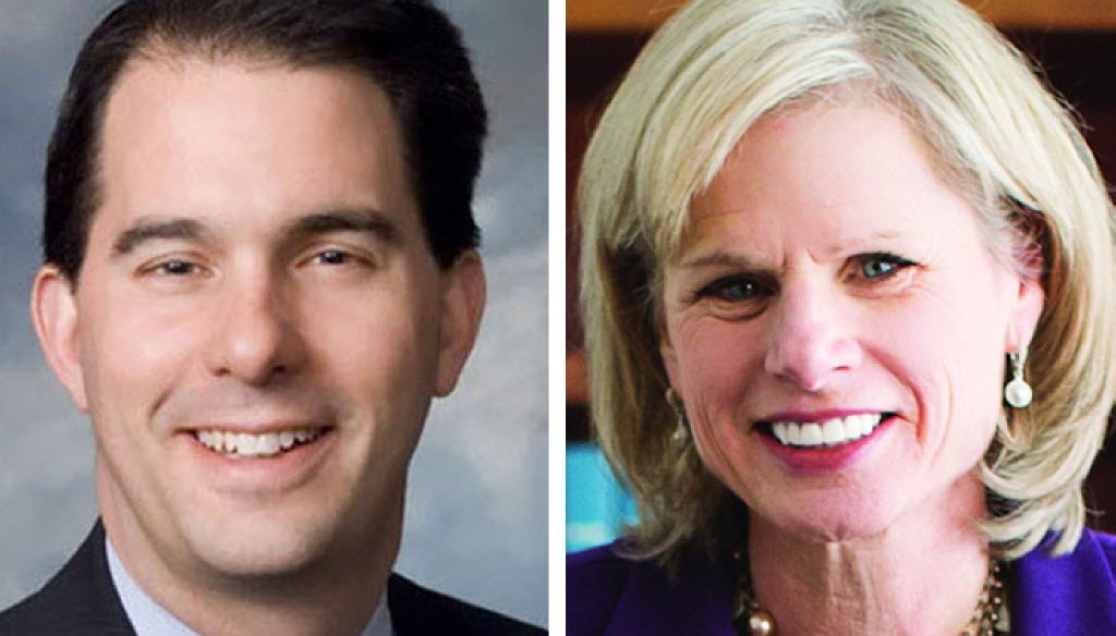 Scott Walker faces Mary Burke in the Nov. 4 election for governor.