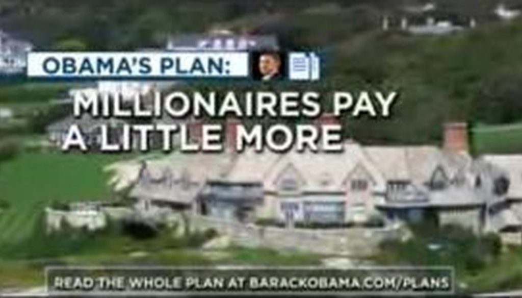 In an ad, President Barack Obama's reelection campaign says that his plan would have millionaires pay "a little more." Is that a reasonable description of his tax hike?