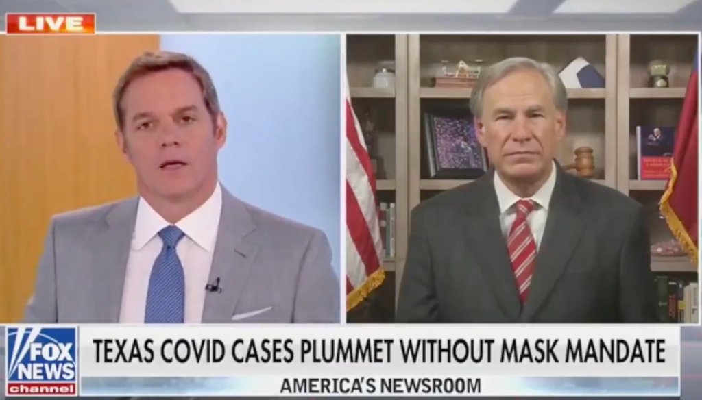 Texas Gov. Greg Abbott appears on Fox News May 18 to discuss his decision to end federal unemployment benefits for jobless Texans.