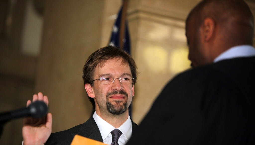 Chris Abele is sworn in during an April 2011 ceremony as Milwaukee County executive.