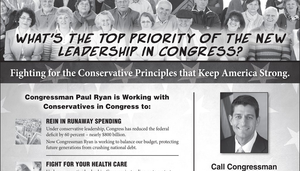 This half-page ad from the American Action Network ran Dec. 7 and 8, 2015 in the Milwaukee Journal Sentinel.