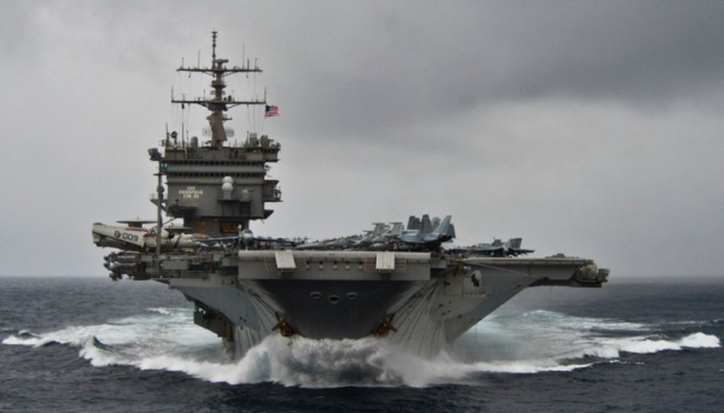 The aircraft carrier USS Enterprise, now inactive, shown on March 19, 2012. (U.S. Navy)