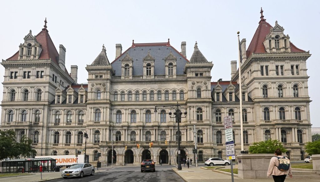 The New York state capitol in Albany, N.Y., on June 7, 2023. (AP)