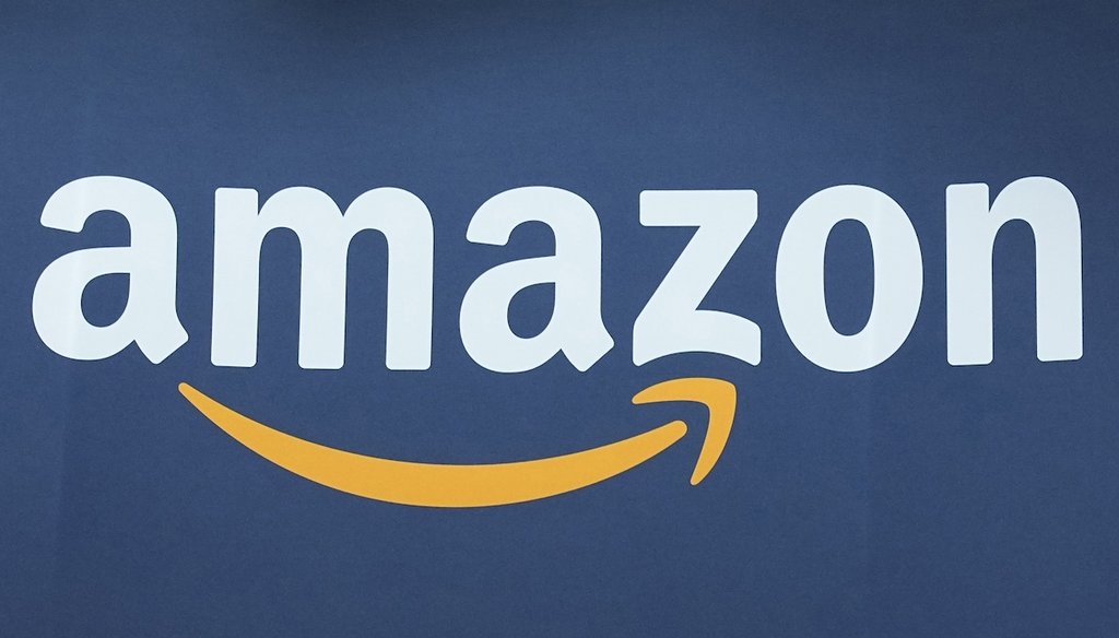 El logotipo de Amazon se ve el 15 de junio de 2023 en la feria Vivatech de París. (AP)