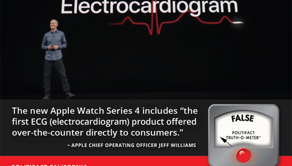 Apple COO Jeff Williams unveiled the company's Apple Watch Series 4 this week in San Francisco. 