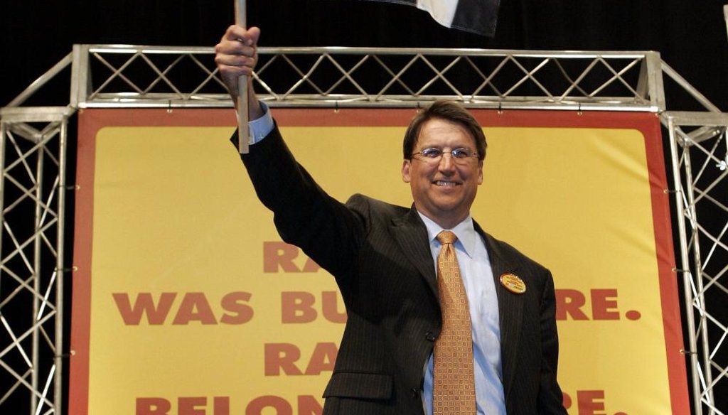 Yes, you can wave the checkered flag, Gov. Pat McCrory, PolitiFact North Carolina is headed your way. (AP)