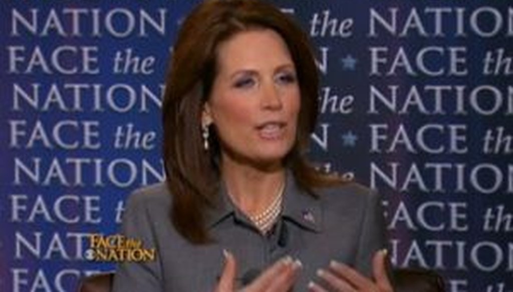 Rep. Michele Bachmann, R-Minn., appeared on the CBS program "Face the Nation" on June 26, 2011. We checked a few of her claims.