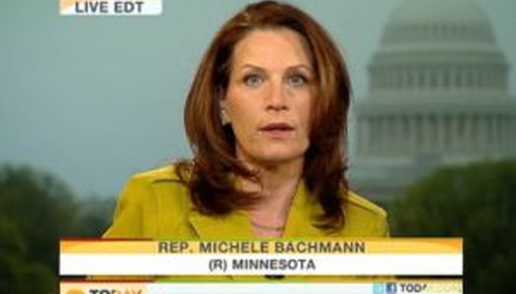 Rep. Michele Bachmann appeared on the "Today" show and said that the top 1 percent of taxpayers pay for 40 percent of all federal taxes. We checked to see if she was correct.