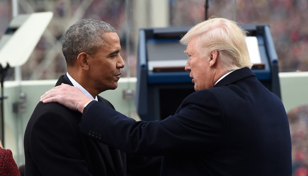 Barack Obama (left) and Donald Trump, shown here at Trump's inauguration, are at odds over Obama's Affordable Care Act, which Trump is moving to repeal and replace. (Associated Press)