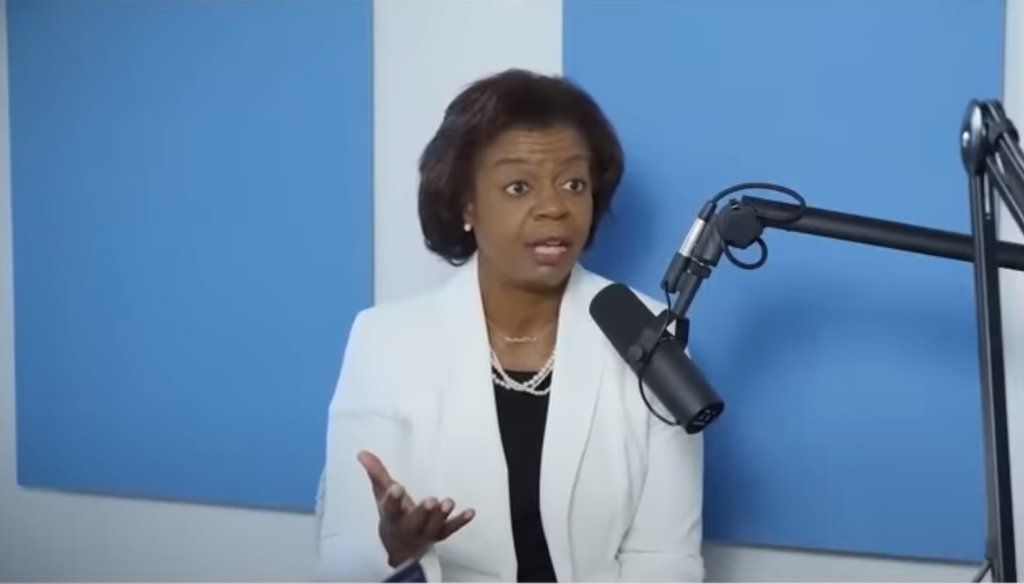 In the television ad commissioned by the Senate Leadership Fund, a narrator says Cheri Beasley "backs tax hikes — even on families making under $75,000."