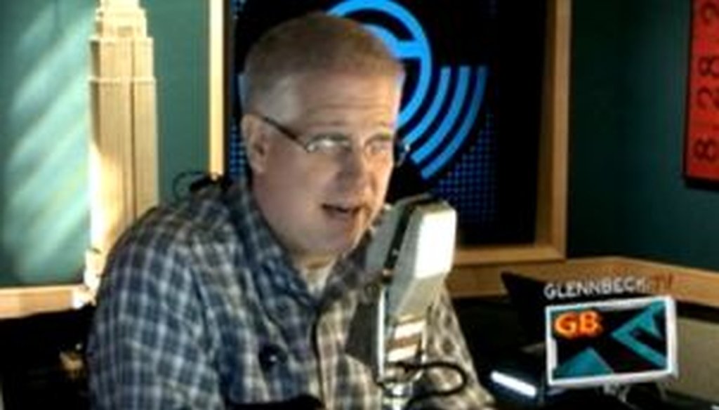 Glenn Beck talks about the "real" Bedford Falls in Wilmington, Ohio, during a show on Nov. 12.