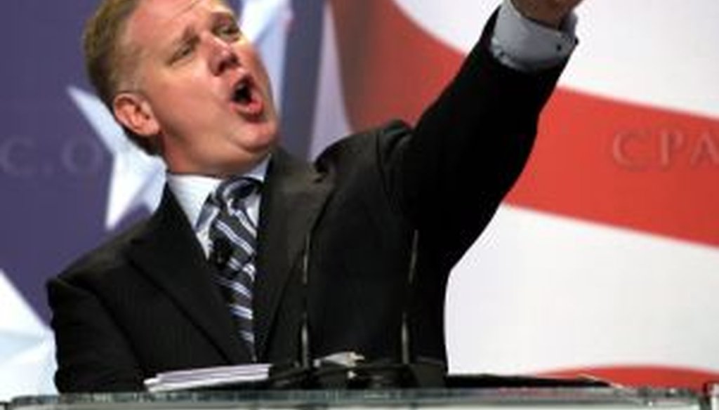 Glenn Beck at the Conservative Political Action Conference in February.