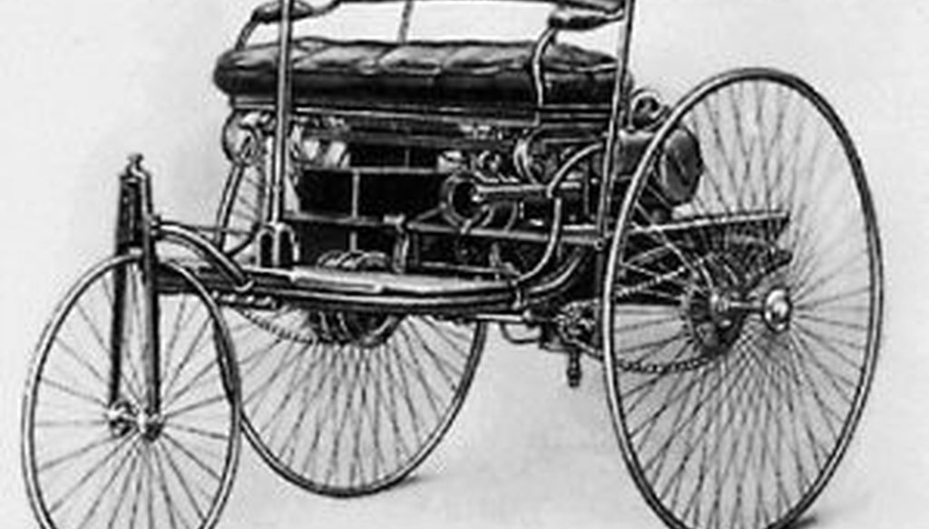 The Benz Patent-Motorwagen, built in 1886. Many consider it the first automobile -- and it came from Germany, not the United States.