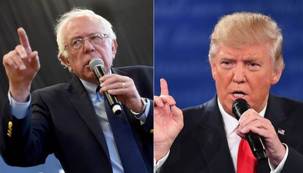 Both Bernie Sanders (left) and President Donald Trump have sought out small-dollar contributions in their campaigns for president.