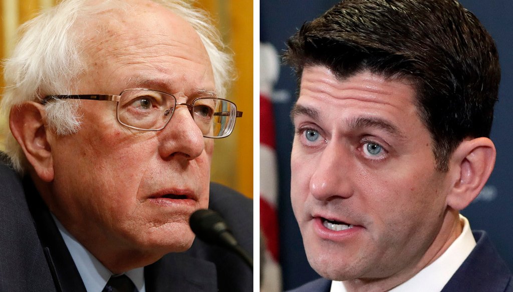 Bernie Sanders (left) is campaigning for Randy Bryce, one of the Democrats running for the U.S. House seat held by Paul Ryan (right). 