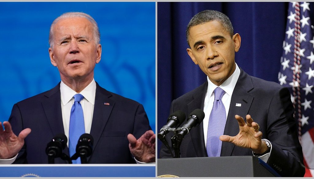 Former Vice President Joe Biden won millions more votes in 2020 than Barack Obama did in 2008, but carried many fewer counties. (AP photos)