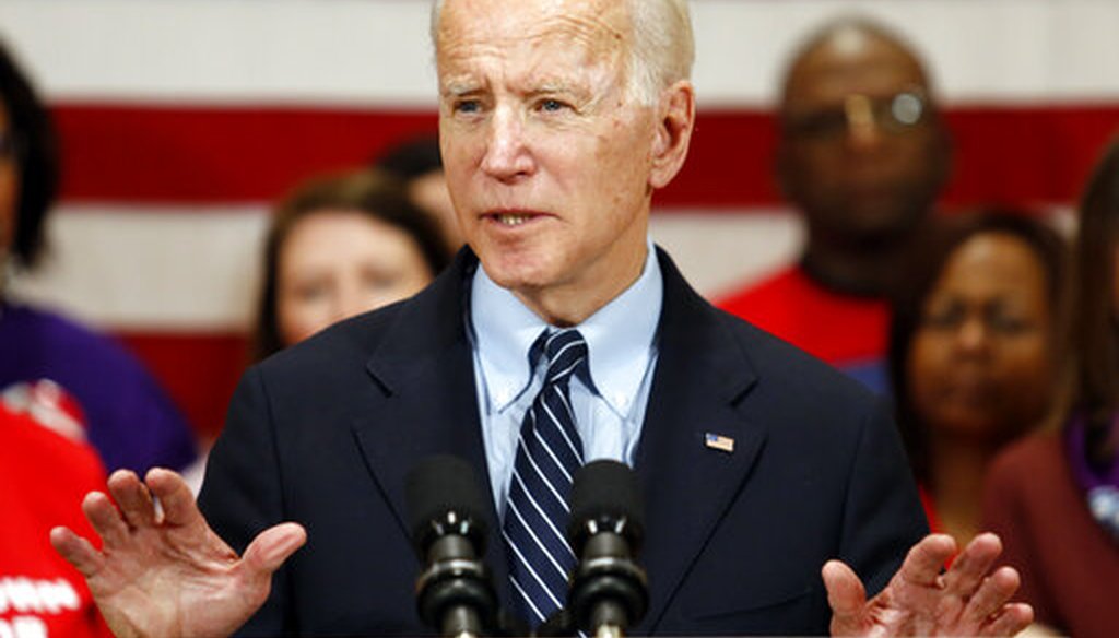 Democratic presidential candidate former Vice President Joe Biden speaks at a campaign event in Columbus, Ohio, Tuesday, March 10, 2020. (AP)