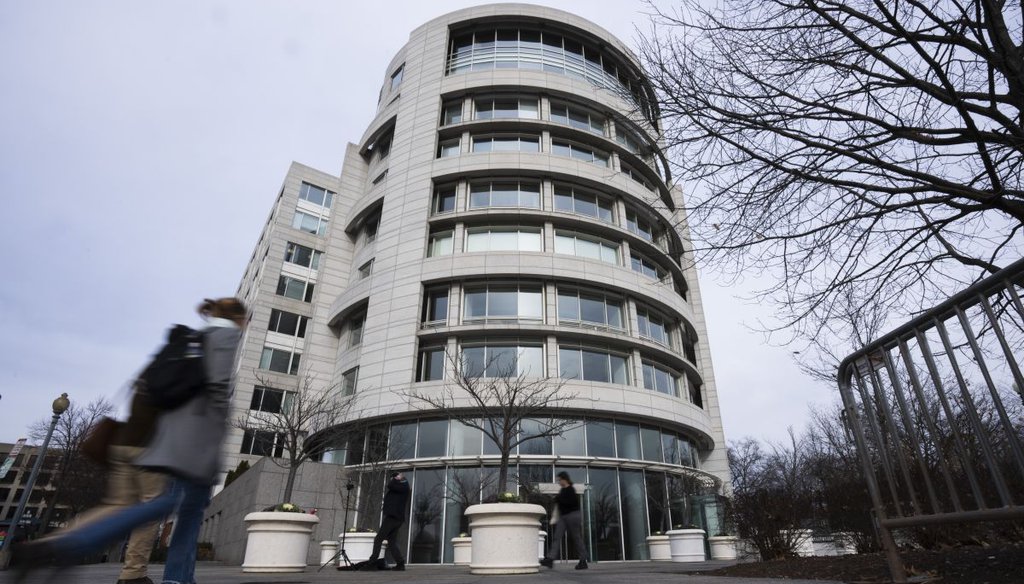 The building that has housed the Penn Biden Center in Washington, D.C., on Jan. 10, 2023. (AP)