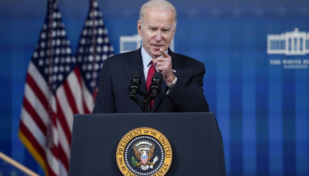 President Joe Biden delivers remarks on the White House campus on Nov. 23, 2021. (AP)