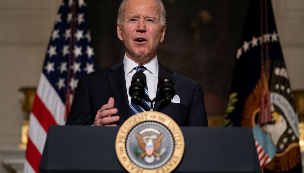 President Joe Biden delivers remarks at the White House on Jan. 27, 2021.(AP)