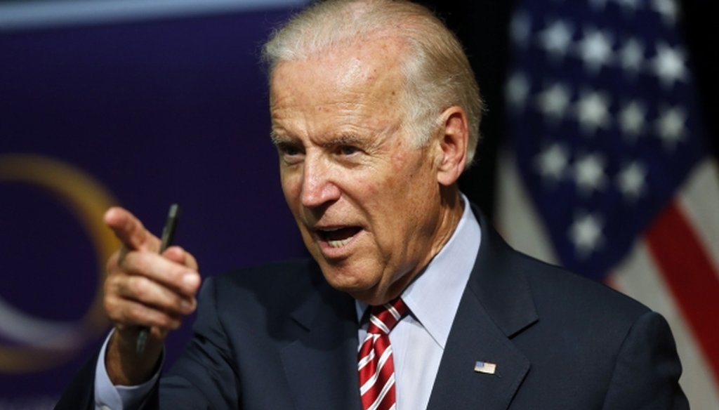 Vice President Joe Biden speaks during a roundtable discussion at the Advanced Manufacturing Center at the Community College of Denver on July 21, 2015.