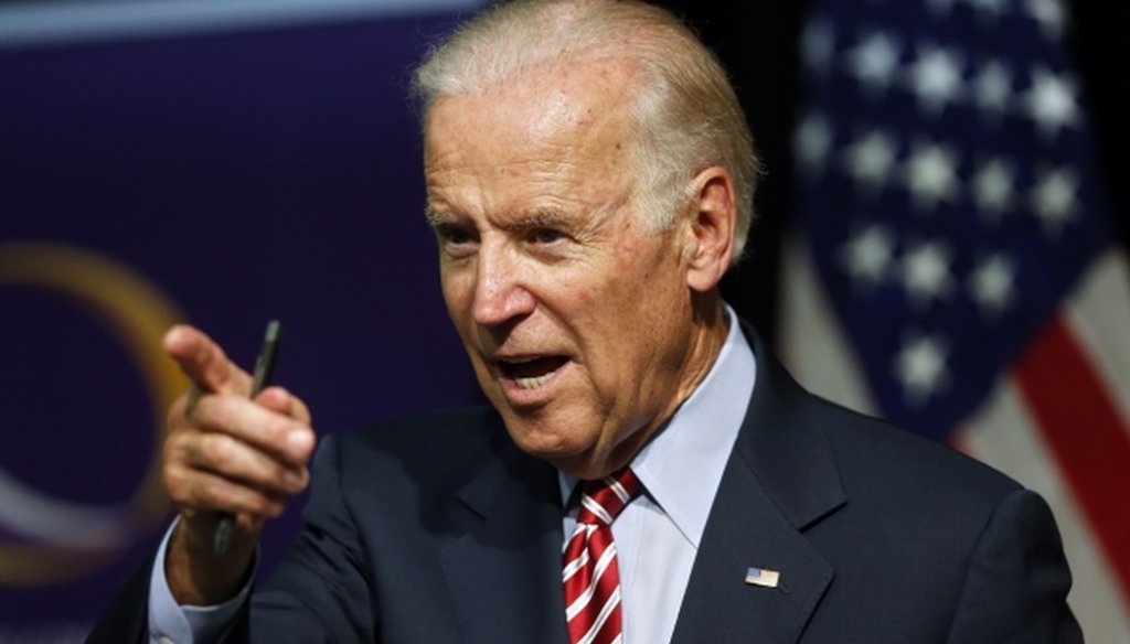 Vice President Joe Biden speaks during a roundtable discussion at the Advanced Manufacturing Center at the Community College of Denver on July 21, 2015. 