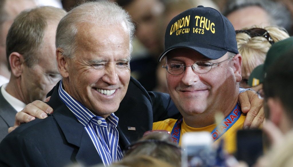 Vice President Joe Biden at a campaign stop in Green Bay, Wis.