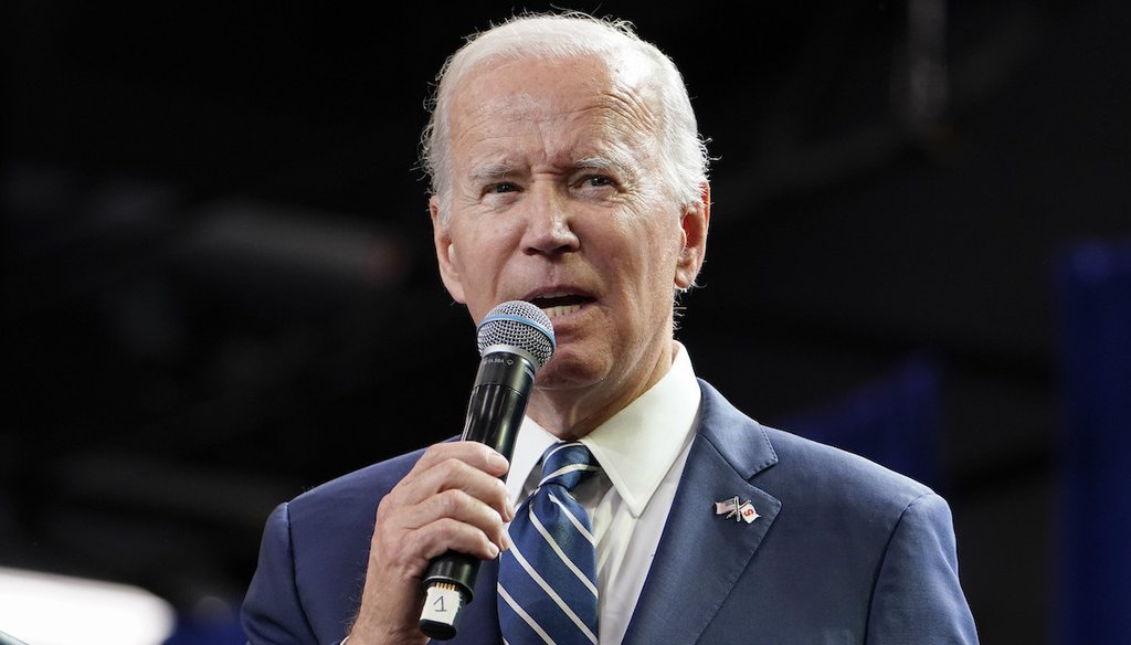 President Joe Biden speaks at Onondaga Community College on Oct. 27, 2022, in Syracuse, N.Y. (AP)