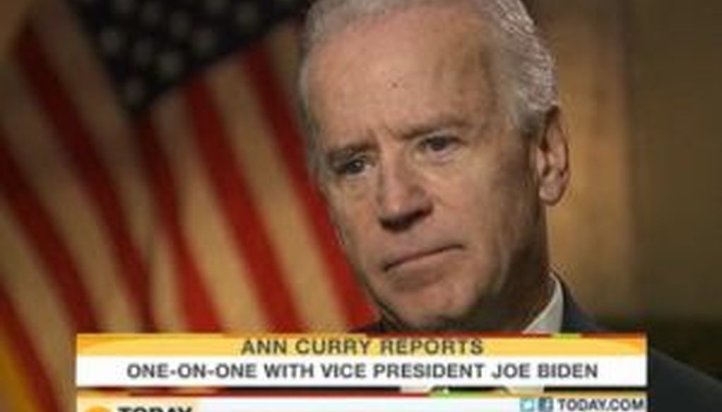 NBC's Ann Curry interviewed Vice President Joe Biden in Iraq on the Dec. 1, 2011, edition of "Today."