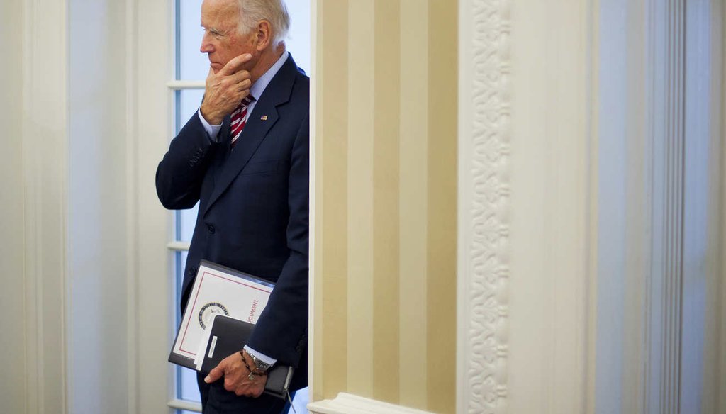 Will he, won't he? Vice President Joe Biden, here in a May 2015 photo, might launch a presidential bid (AP)