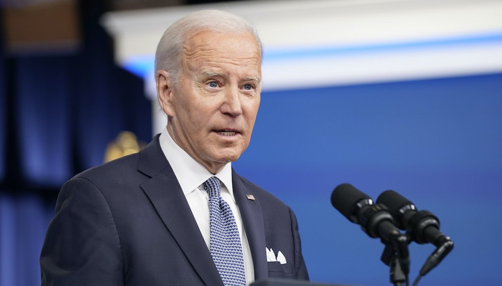 President Joe Biden responds to questions from reporters after speaking about the economy in the South Court Auditorium in the Eisenhower Executive Office Building on the White House Campus, Thursday, Jan. 12, 2023, in Washington. (AP)