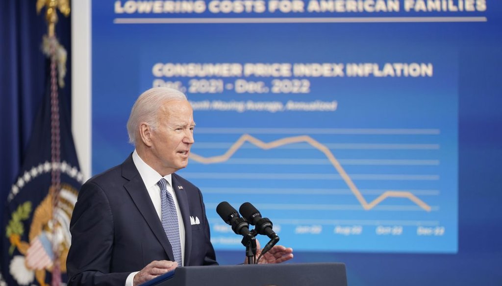 President Joe Biden speaks about the economy at the White House on Jan. 12, 2023. (AP)