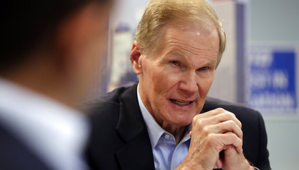 Sen. Bill Nelson, D-Fla., speaks during a roundtable discussion with education leaders from South Florida at the United Teachers of Dade headquarters, Aug. 6, 2018, in Miami. (AP)