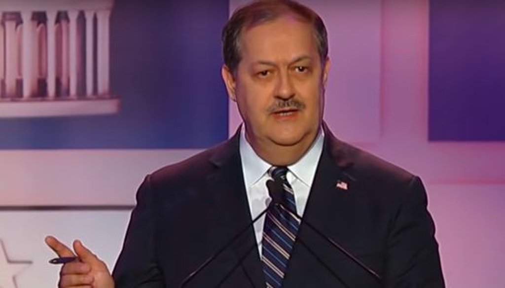 Former energy company CEO Don Blankenship was one of three candidates to participate in a Republican Senate debate in West Virginia on May 1, 2018.