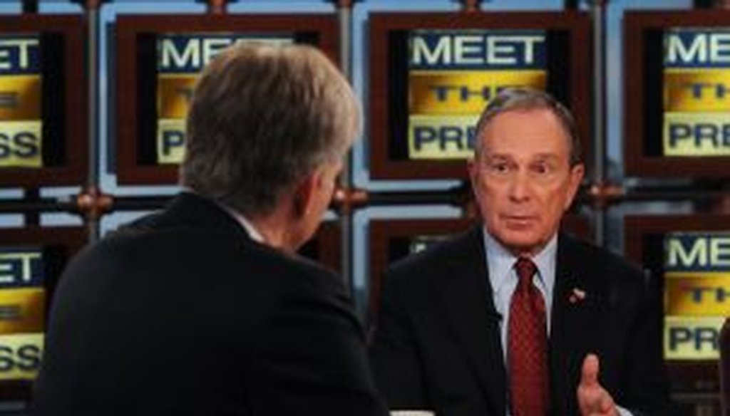 On NBC's Meet the Press, Michael Bloomberg claimed that salaries on Wall Street aren't as high as many people think.