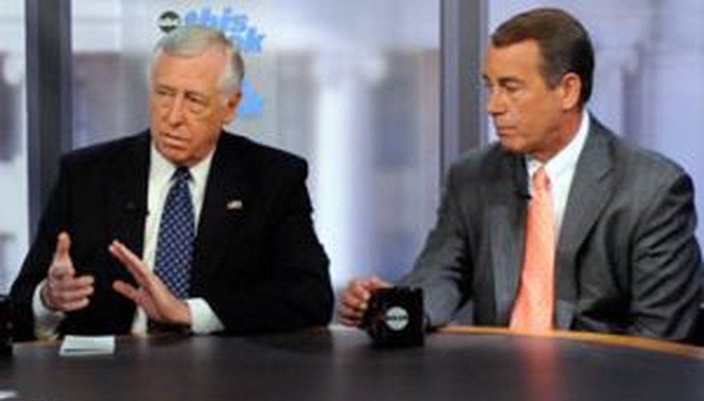Reps. Steny Hoyer and John Boehner, the Democratic and Republican leaders in the House, appeared on Sunday's edition of 'This Week.'