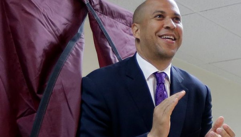 We looked at a claim about prisons and inmates by Sen. Cory Booker, D-N.J. (AP/Julio Cortez)
