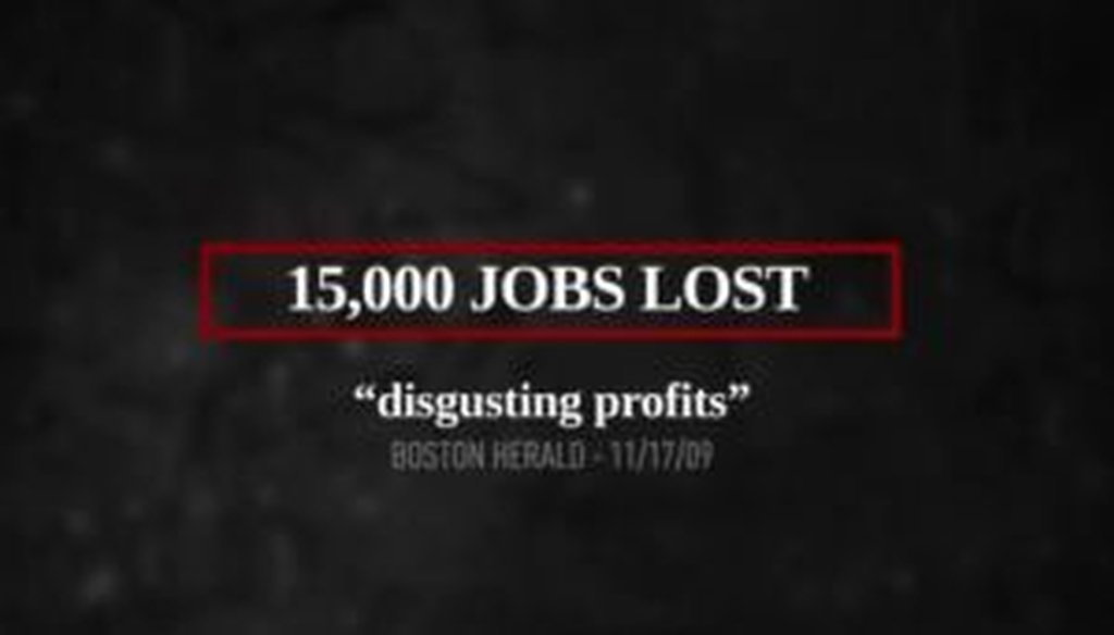 The "King of Bain" video says the Boston Herald called Bain Capital's profits from its ownership of KB Toys "disgusting." But the citation refers to a news story quoting a laidoff worker.