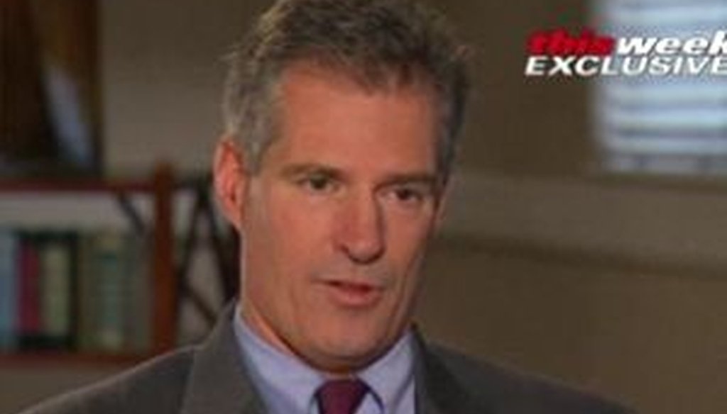 Scott Brown was interviewed by Barbara Walters on ABC's 'This Week.'